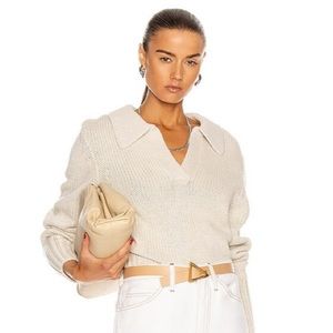 Bassike Cotton Marino Polo Knit Sweater